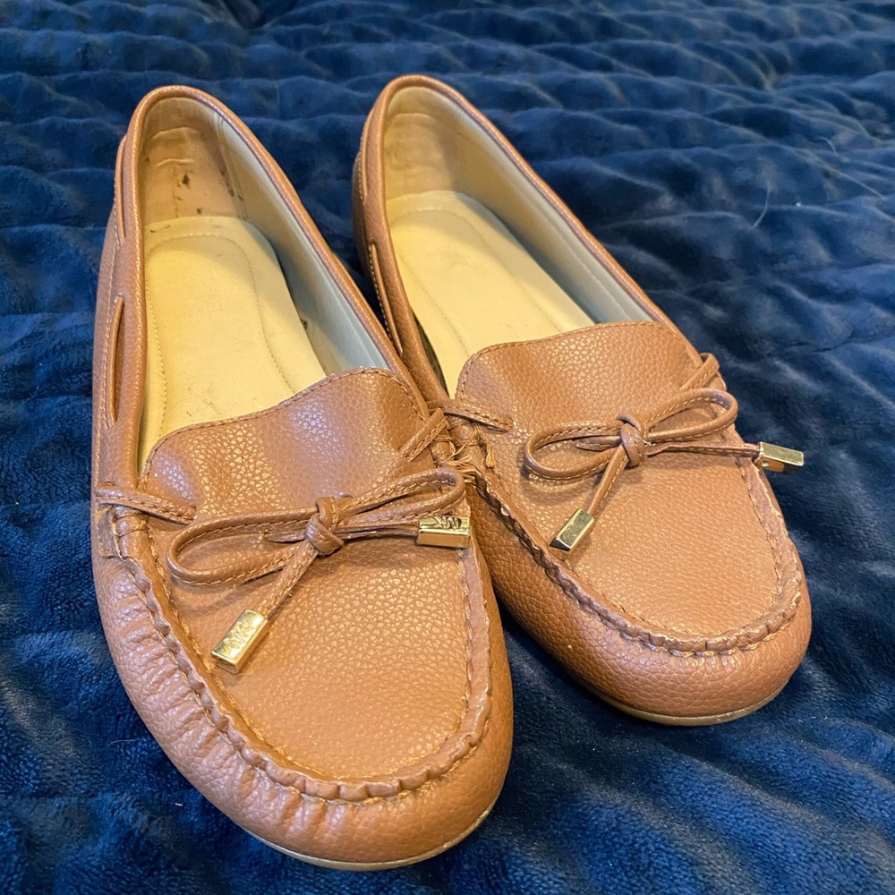 Michael Kors Collection Tan Leather Loafers
